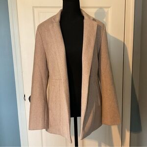 Chic Beige Herringbone Blazer